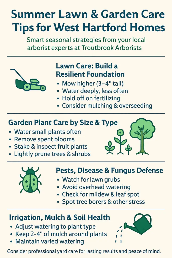 summer lawn & garden care infographic